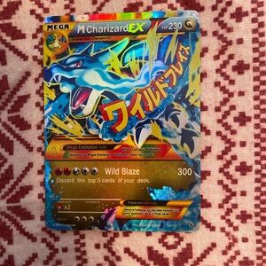Pokémon M Charizard-EX Trading Card One Size Blue Gold